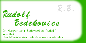 rudolf bedekovics business card